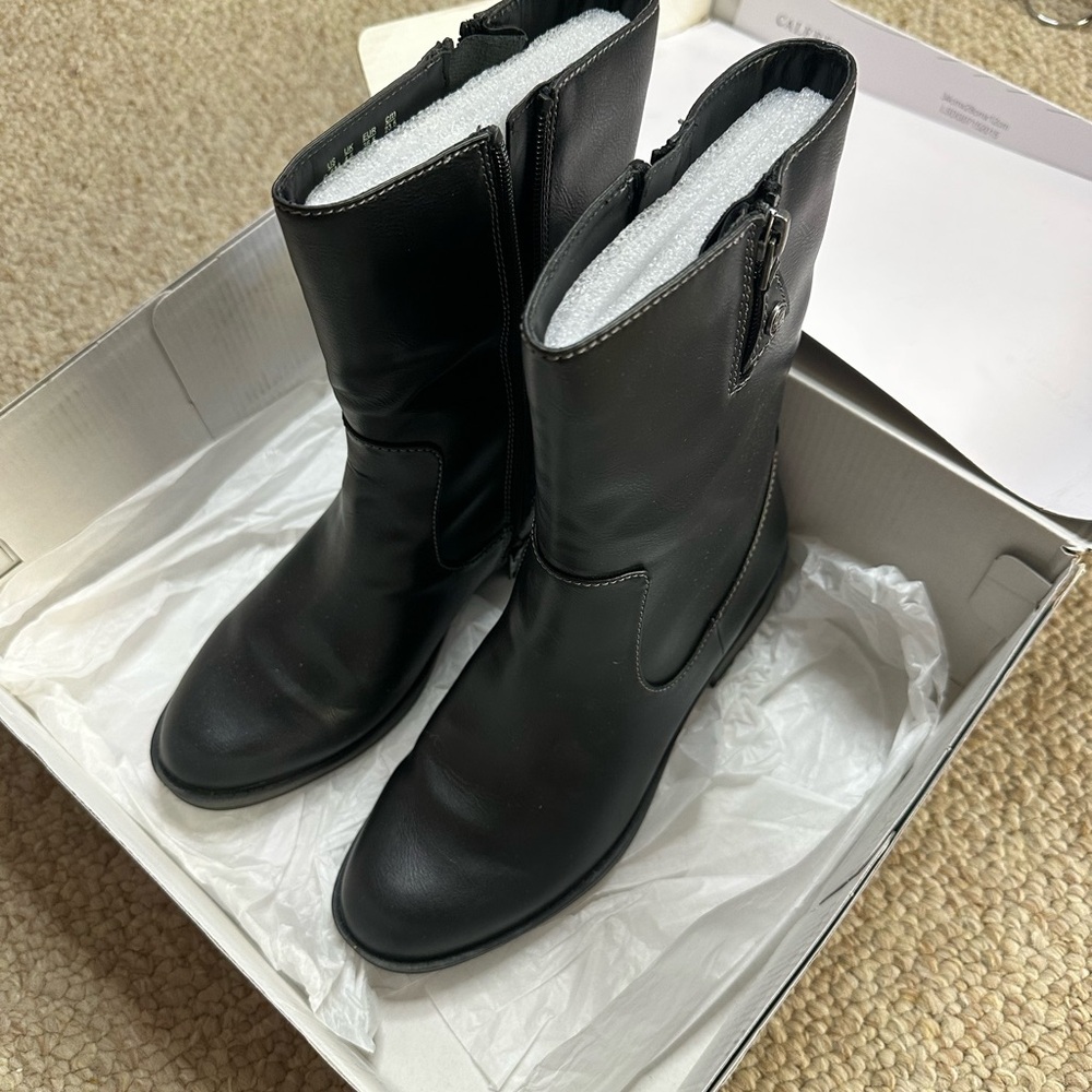 dr scholls Black Leather Women's Boots - Picture 1 of 4